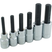 Hex Head Socket Set, Hex, 1/2" Drive, 6 Pcs The Estey Group