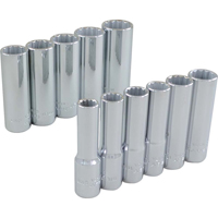 Socket Set, 11 Pcs, 3/8" Drive Size, Deep The Estey Group