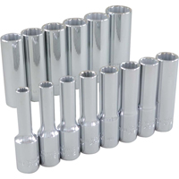 Socket Set, 14 Pcs, 3/8" Drive Size, Deep The Estey Group