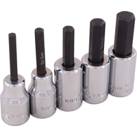 Hex Head Socket Set, Hex, 3/8" Drive, 5 Pcs The Estey Group