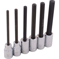 Hex Head Socket Set, Hex, 3/8" Drive, 6 Pcs The Estey Group