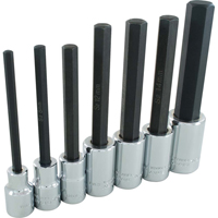 Extra Long Hex Head  Socket Set, Hex, 1/2" Drive, 7 Pcs The Estey Group