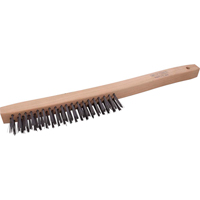 Brosse &agrave; r&eacute;curer industrielle &agrave; manche long, Acier, 3 x 19 rangs de fils, Longueur 14" The Estey Group