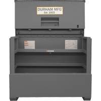 Piano Style Jobsite Storage Box, 60-1/2" W x 34-3/4" D x 49-3/8" H, Grey The Estey Group