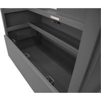 Piano Style Jobsite Storage Box, 60-1/2" W x 34-3/4" D x 49-3/8" H, Grey The Estey Group