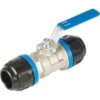 Standard Ball Valve, Aluminum, Manual, 1", Push The Estey Group