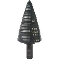 #12 Multi-Hole Step Drill Bit, 7/8" - 1-3/8" , 1/16" Increments, High Speed Steel The Estey Group