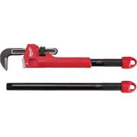 Cl&eacute; &agrave; tuyau adaptable Cheater, Cap des m&acirc;choires 2-1/2", Longueur 18"/24"/10", Fini Rev&ecirc;tement en poudre, Prise Ergonomique The Estey Group