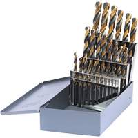 Jeu de forets m&eacute;triques courts DRILLCO, 25 morceaux, Acier rapide The Estey Group