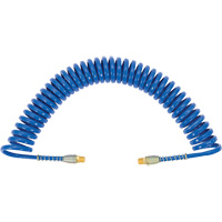 APUB-3825 Tuyau d'air en serpentin avec raccords pivotants et ressort de protection, Air, 3/8" DI x 25' lo, Polyur&eacute;thane The Estey Group