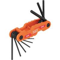 Compact Folding Hex Key Set, 9 Pcs., Imperial The Estey Group