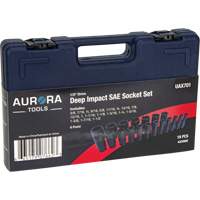 SAE Socket Set, 19 Pcs, Impact, 1/2" Drive Size, Deep The Estey Group