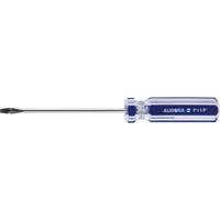 Tournevis &agrave; fente bleu transparent avec bandes , Tige de 1/8", Ronde, Prise en Plastique The Estey Group