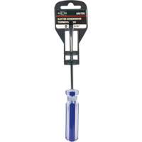Blue Transparent Striped Slotted Screwdriver, 3/16" Tip, Round, Plastic Handle The Estey Group
