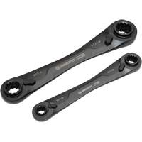 X6 4-in-1 Black Oxide Spline Ratcheting SAE Wrench Set, 2 Pieces, Imperial The Estey Group