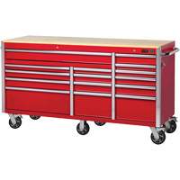 PRC7215 Armoire roulante de s&eacute;rie Pro, 15 tiroirs, 72" la x 24" p x Rouge The Estey Group