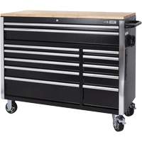 HDRC5212 Armoire mobile de s&eacute;rie HD, 12 tiroirs, 51-1/4" la x 21" p x 40-3/10" h, Noir The Estey Group