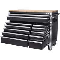 HDRC5212 Armoire mobile de s&eacute;rie HD, 12 tiroirs, 51-1/4" la x 21" p x 40-3/10" h, Noir The Estey Group