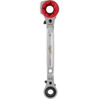 Lineman's 5-in-1 Ratcheting Wrench with Milled Strike Face, 3/4"/1"/1-1/8" Drive, Ergonomic Handle The Estey Group