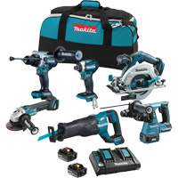 Ensemble 6 outils &agrave; moteur sans balai LXT, Lithium-ion, 18 V The Estey Group