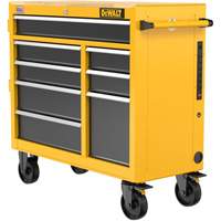 Postes de travail industriel mobile, 8 tiroirs, 40" la x Jaune The Estey Group