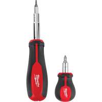 11-in-1 Multi-Bit Screwdriver & 6-in-1 Stubby Multi-Bit Screwdriver Set, 3"/9-4/5" L, Cushion Grip Handle The Estey Group