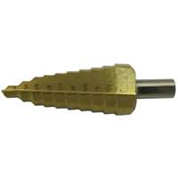 JET-KUT&reg; Super Premium 11-Step Step Drill, 1/4" - 1-3/8" , 7/8"/1"/1/4"/1-3/8"/1-1/8"/1-1/4"/13/16"/25/64"/35/64"/11/16"/1-7/32" Increments, High Speed Steel The Estey Group