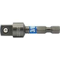 Impactech&reg; Impact Socket Adapter, 1/4" Drive Size, 3/8" Male Size, 2" L The Estey Group