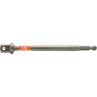 Impactech&reg; Impact Socket Adapter, 1/4" Drive Size, 1/2" Male Size, 6" L The Estey Group