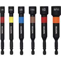 Embouts &agrave; &eacute;crous haute performance pour perceuse/visseuse, Embout 1/2"/5/16"/1/4"/3/8"/7/16"/9/16", Prise 1/4", 4" lo, Magn&eacute;tique The Estey Group