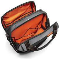 Sac ouvert de 17" pour outils d'ouvrier, Polyester, 3 pochettes, Noir/Gris/Orange The Estey Group