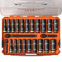 Jeu de douilles KNECT, 23 Mcx, Chocs, Prise de 3/8", Profond The Estey Group