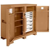 Model 112 Jobsite Cabinet with Padlock, Steel, 54.9 Cubic Feet, Tan The Estey Group