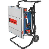 Scie &agrave; table de chantier avec support roulant Gravity-Rise, 120 V, 15 A, 3800 tr/min The Estey Group