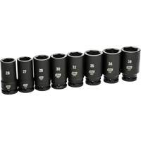 Jeu de douilles SAE &agrave; 6 pans, 8 Mcx, Chocs, Prise de 3/4", Profond The Estey Group