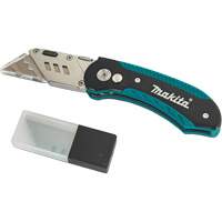 Folding Quick-Change Jobsite Utility Knife with 10-Piece Replacement Blades, Steel Blade The Estey Group