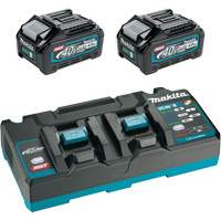 XGT Dual Port Rapid Charger Starter Kit with (2) 4 Ah Batteries, 40 V, Lithium-Ion The Estey Group