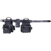 Phantom Collection 4-Piece Heavy-Duty Combo Apron, Leather, Black The Estey Group