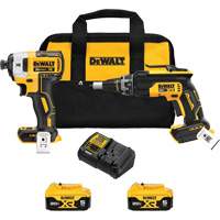 MAX Brushless Cordless Drywall Screw Gun & Impact Driver Kit, 20 V The Estey Group