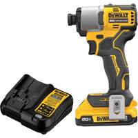 Brushless Cordless Impact Driver Kit, 1/4", 1700 in-lbs Max. Torque, 20 V, Lithium-Ion The Estey Group