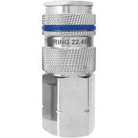 QUIKSILVER Industrial Quick Coupler, Nickel Plated Brass, 1/2", Female NPT, 500 psi The Estey Group