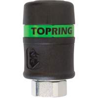 TOPQUIK Ultraflo 7.8 mm Quick Coupler, Polyester Composite, 3/8", Female NPT, 174 PSI The Estey Group