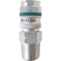QUIKSILVER Ultraflo 7.8 mm Quick Coupler, Zinc-Plated Steel, 1/2", Male NPT, 362 PSI The Estey Group