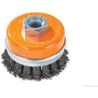 Knot-Twisted Wire Cup Brush with Ring, 4" Dia. x 5/8"-11 Arbor The Estey Group