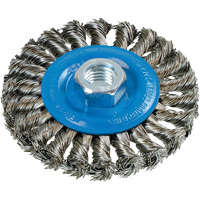 Brosse rotative &agrave; fils nou&eacute;s large, Arbre 5/8"-11, Acier The Estey Group