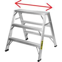 Industrial-Duty Sawhorse, 2' H x 31.9375" W x 23.50" D, 300 lbs. Capacity, Aluminum The Estey Group