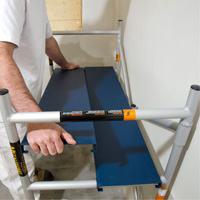 Mobile Work Scaffolding - Mini Scaffoldings, Aluminum Frame, 42" D x 48-1/2" H The Estey Group