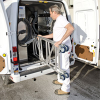 Mobile Work Scaffolding - Mini Scaffoldings, Aluminum Frame, 42" D x 48-1/2" H The Estey Group
