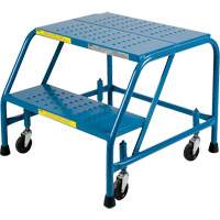 Rolling Step Ladder, 2 Steps, 18" Step Width, 19" Platform Height, Steel The Estey Group