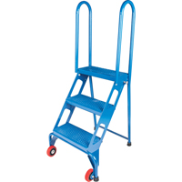 Portable Folding Ladder, 3 Steps, Perforated, 30" High The Estey Group